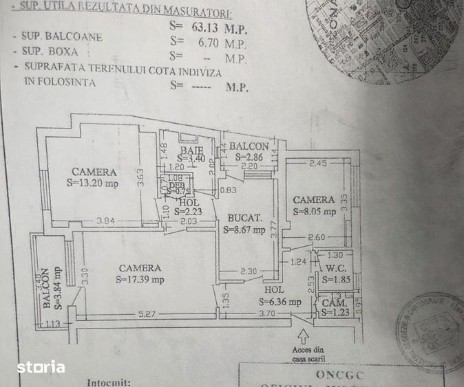 Apartament cu 3 camere semidecomandat în Ultracentral