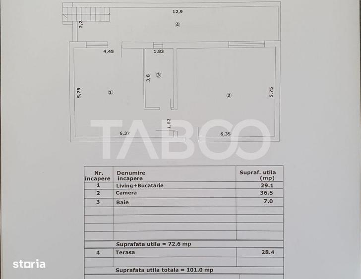 Apartament cu 2 camere decomandat în Central