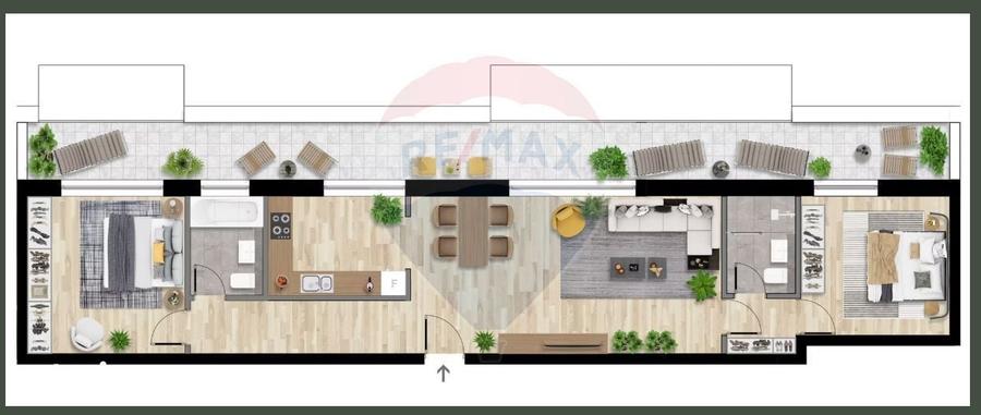 Apartament cu 3 camere în Între Lacuri