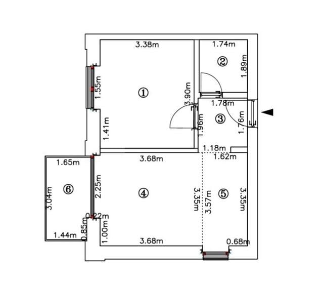 Apartament cu 2 camere semidecomandat, mobilat în Tunari