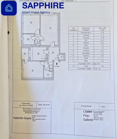Apartament cu 3 camere decomandat în Sebastian