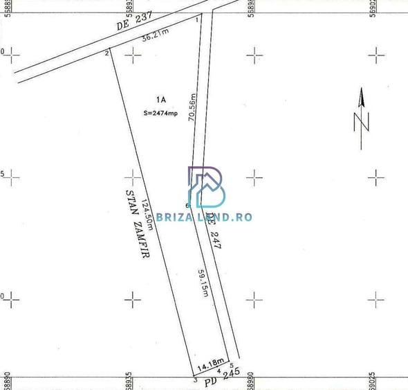 Teren Construcții intravilan de 2475 mp, în Țegheș