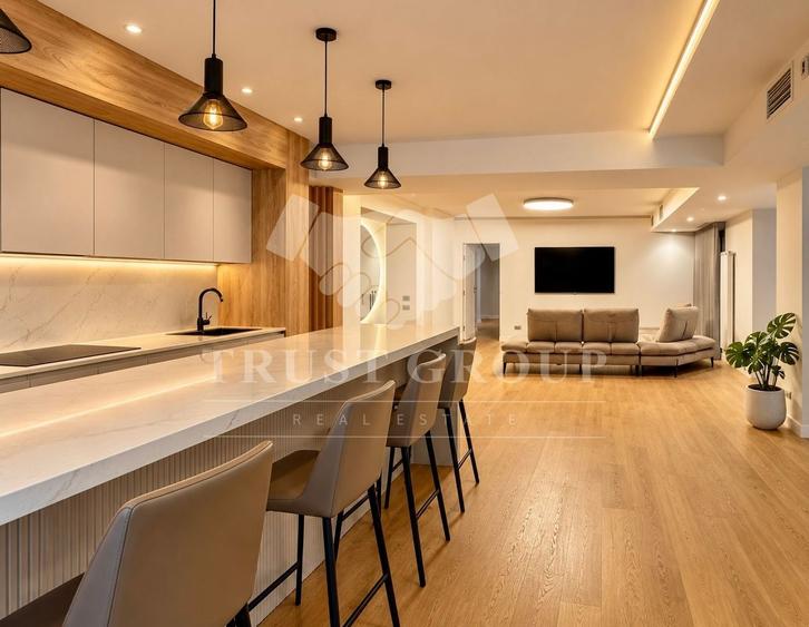 Apartament cu 4 camere decomandat, mobilat în Herăstrău