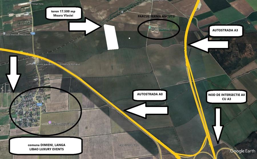 Teren agricol extravilan de 17500 mp, în Moara Vlăsiei