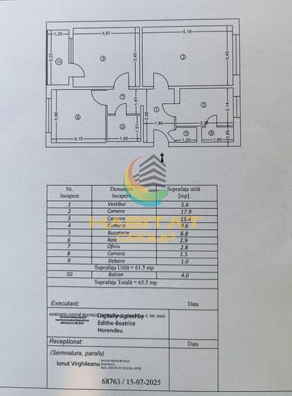Apartament cu 3 camere decomandat în Giurgiului