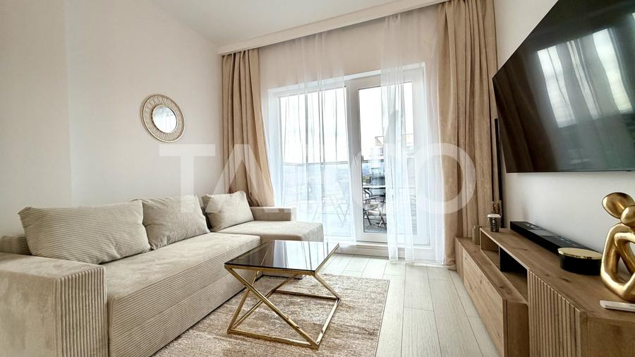 Penthouse cu 2 camere semidecomandat, mobilat în Florești