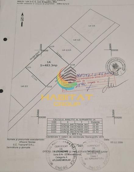 Teren Construcții intravilan de 483 mp, în Est