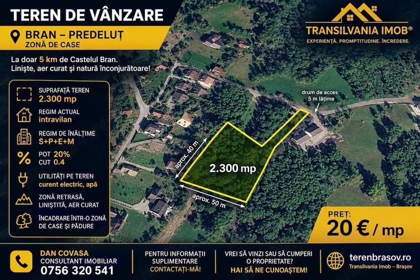 Teren rezidential Bran Fundata zona de case - 1