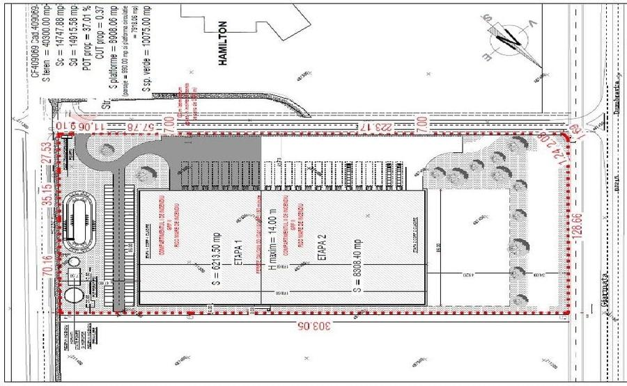 Spațiu industrial, de 8,308 mp, în Nord-Est
