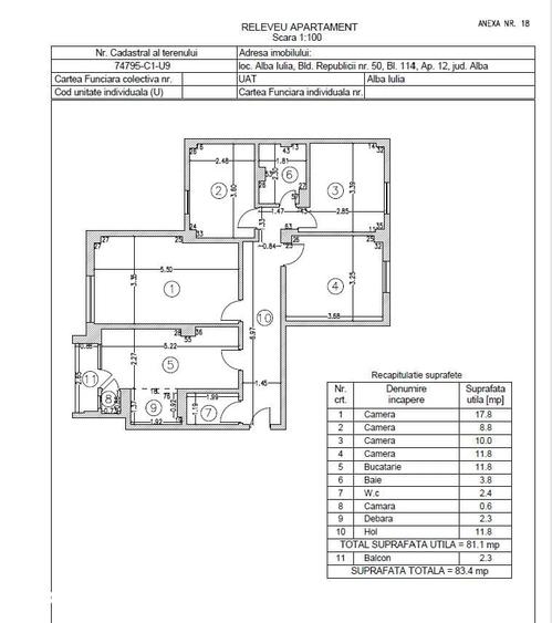 Apartament cu 4 camere decomandat în Tolstoi