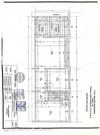 Apartament cu 3 camere semidecomandat în Aradului
