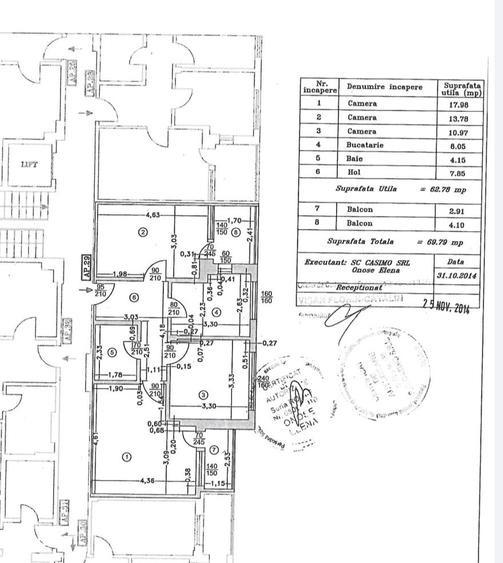 Apartament cu 3 camere decomandat, mobilat în Central