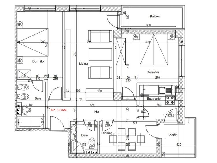 Apartament cu 4 camere decomandat în Albert