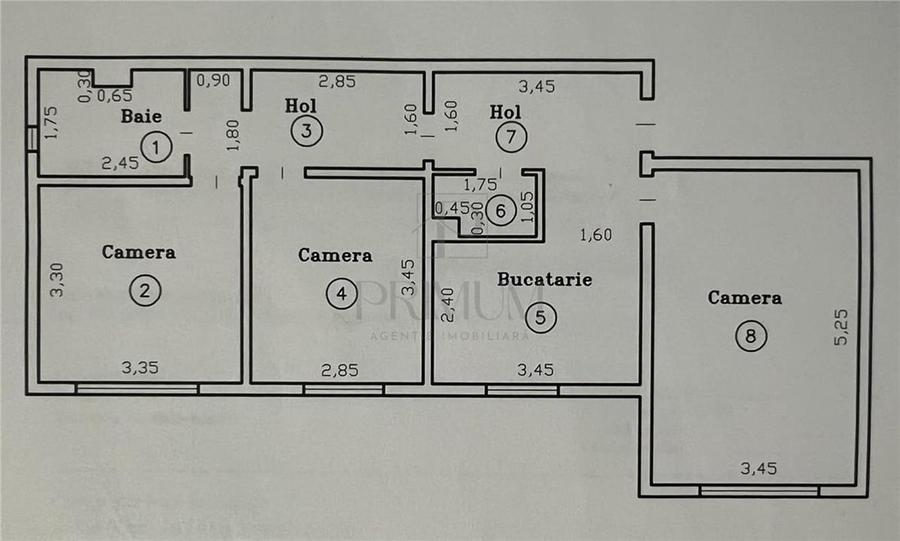 Apartament cu 3 camere decomandat, mobilat în Girocului