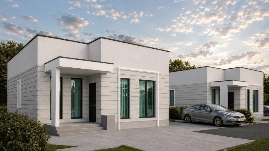 Casă individuală cu 2 camere cu Teren 250 Mp în Central