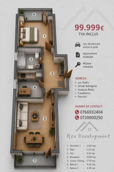 Apartament cu 2 camere decomandat în Păcurari