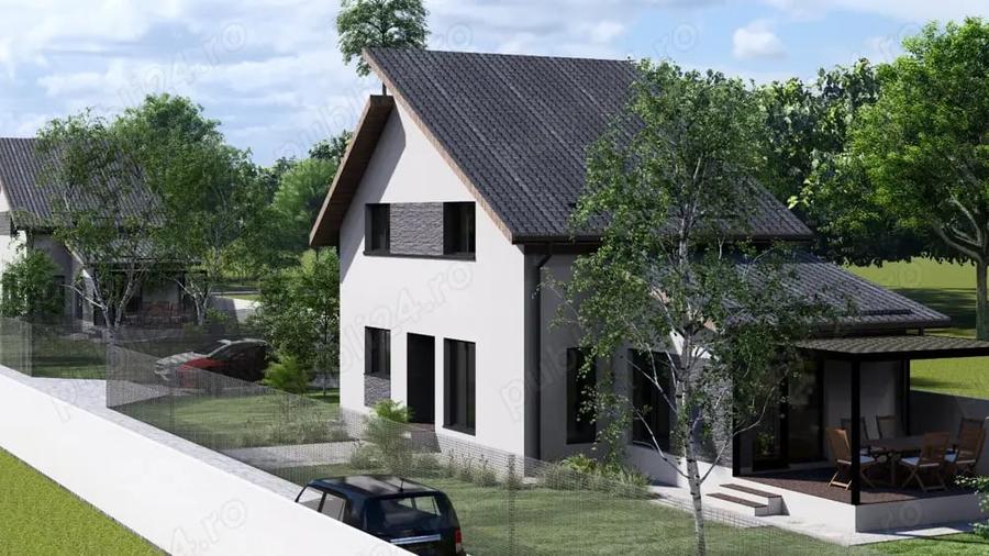 Casă cu 4 camere cu Teren 545 Mp în Brănești