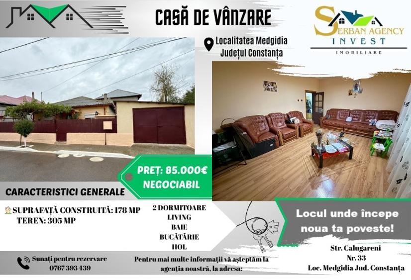 Casă individuală cu 3 camere cu Teren 305 Mp în Central
