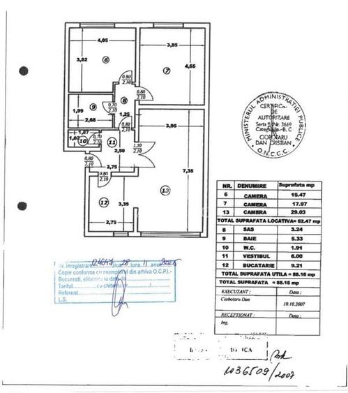 Apartament cu 3 camere decomandat, mobilat în Militari