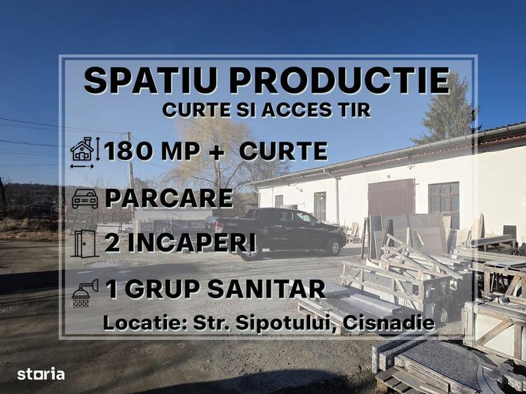 Spatiu Productie / Hala,180mp+curte, Acces Tir, Centru Cisandie |VIDEO - 1