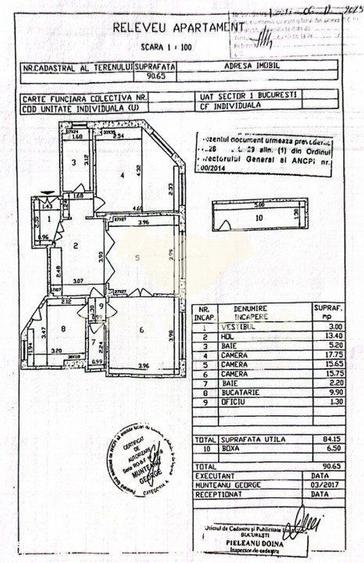 Apartament cu 3 camere decomandat în Dorobanți