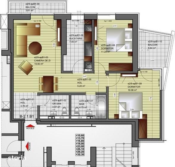 Proprietar, Vand ap3 camere, 2 bai, buc separata, terasa si balcon - 1