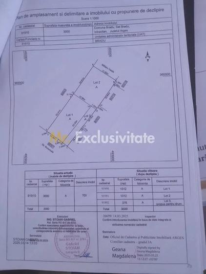 Teren de 1312 mp, în Bradu