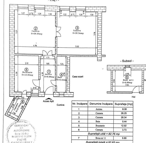 Apartament cu 2 camere decomandat, mobilat în Central