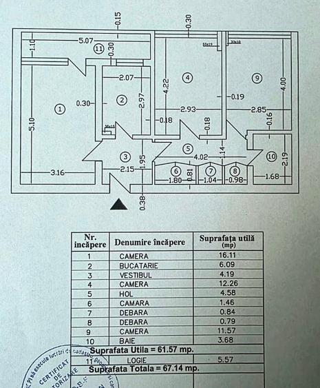 Apartament cu 3 camere decomandat în Basarabia