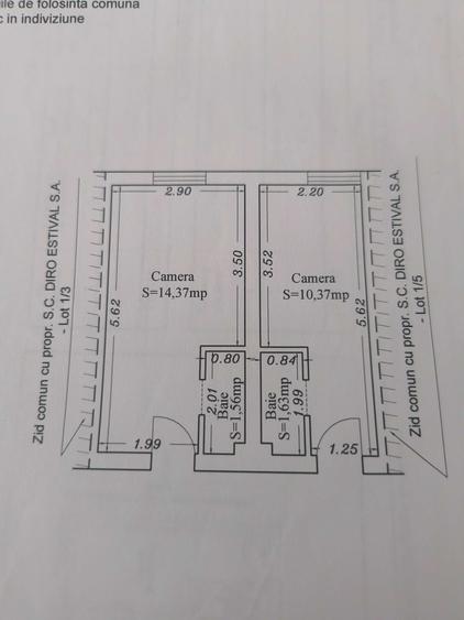 Garsonieră decomandată în Est