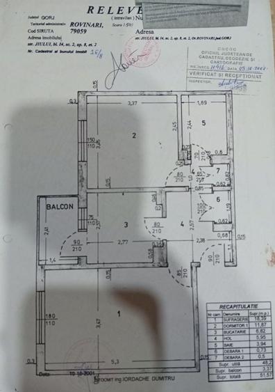 Apartament cu 2 camere decomandat în Central