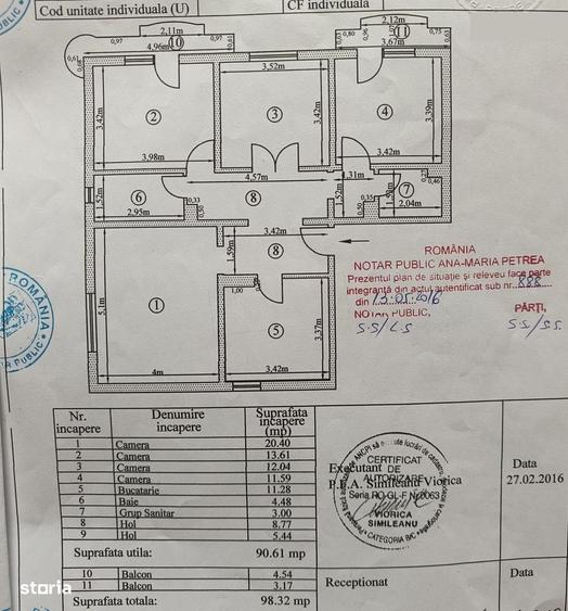 Apartament cu 4 camere decomandat în Micro 17