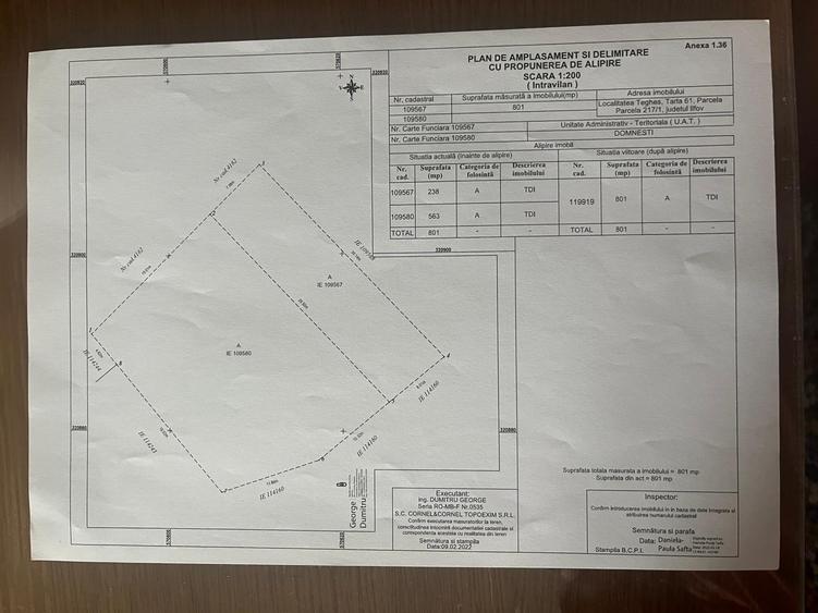 Teren Construcții intravilan de 801 mp, în Țegheș