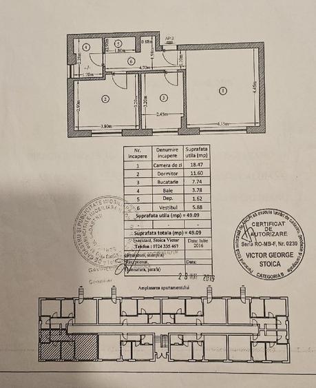 Apartament cu 2 camere decomandat, mobilat în Central
