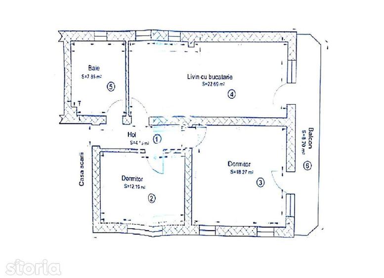 Apartament cu 3 camere, mobilat în Turnișor