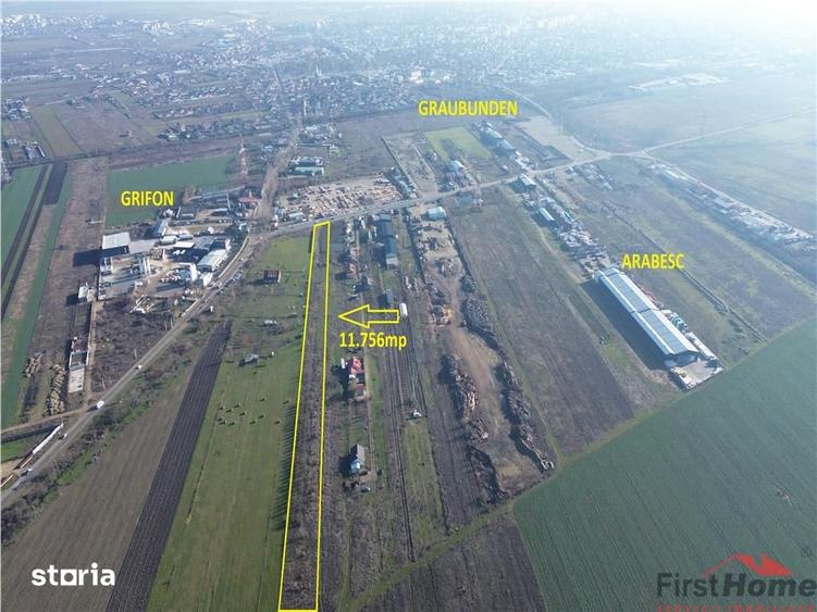Teren de 11756 mp, în Vest