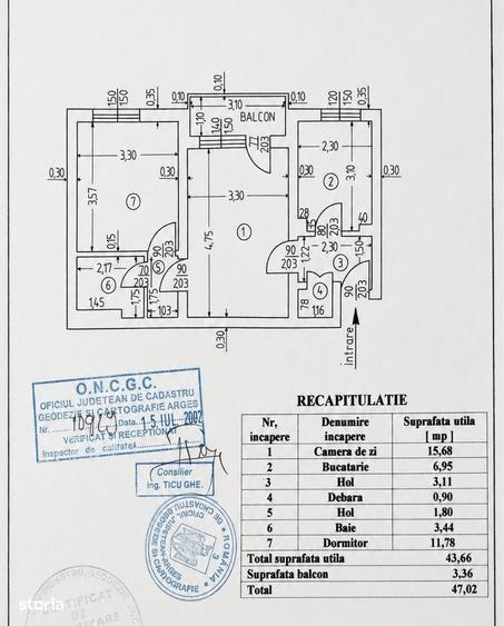 71.000 Euro | Apartament 2 Camere, Pitesti Necesita Renovare Totala - 5