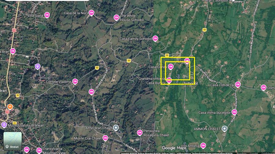 Teren Construcții intravilan de 1060 mp, în Bran