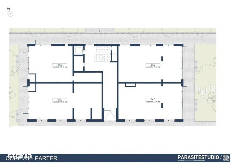 Spațiu comercial, de 72.64 mp, în Pârneava
