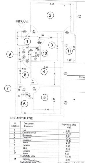 Apartament cu 3 camere decomandat în Mătăsari