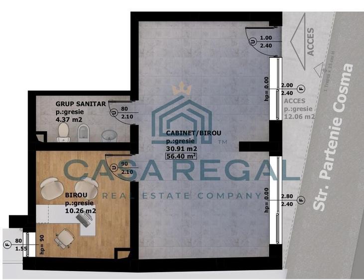 Spatiu comercial nou, zona Pietei Decebal - 45mp utili - 10