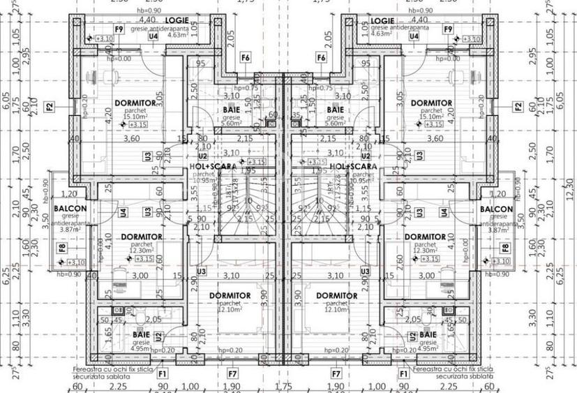 Duplex cu 4 camere cu Teren 300 Mp în Chinteni