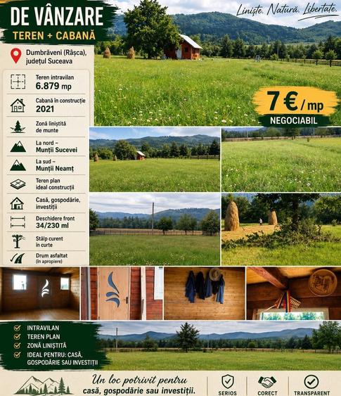Teren de 6879 mp, în Dumbrăveni