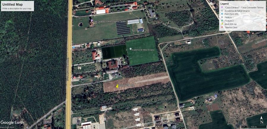 Teren Construcții intravilan de 434 mp, în Balotești