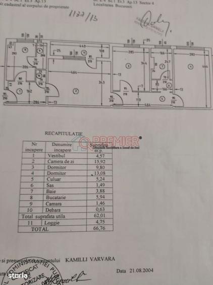 Apartament cu 3 camere în Central