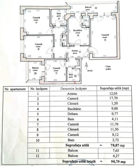 Apartament cu 4 camere decomandat în Răcădău