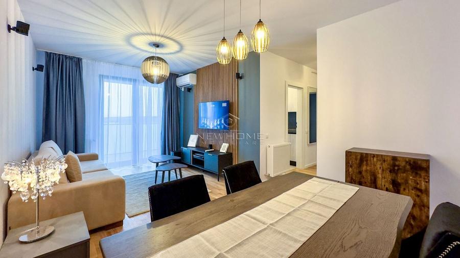 Apartament cu 2 camere semidecomandat, mobilat în Între Lacuri