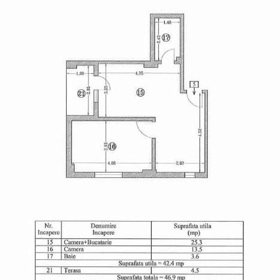 Apartament cu 2 camere decomandat în Central