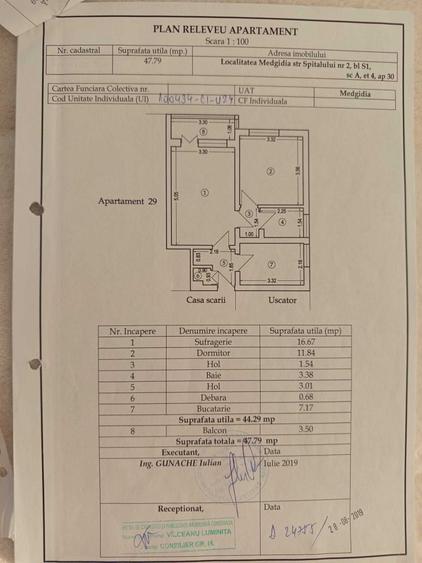 Apartament cu 2 camere semidecomandat în Nord