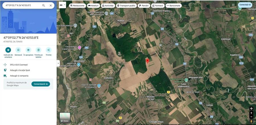 Teren de 4650 mp, în Ciohorăni
